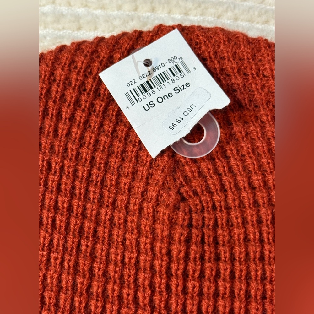 NWT American Eagle Rust Waffle Knit Beanie - Picture 5 of 6